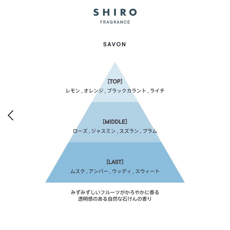 日本SHIRO 限定香水 SAVON皂香 40ml