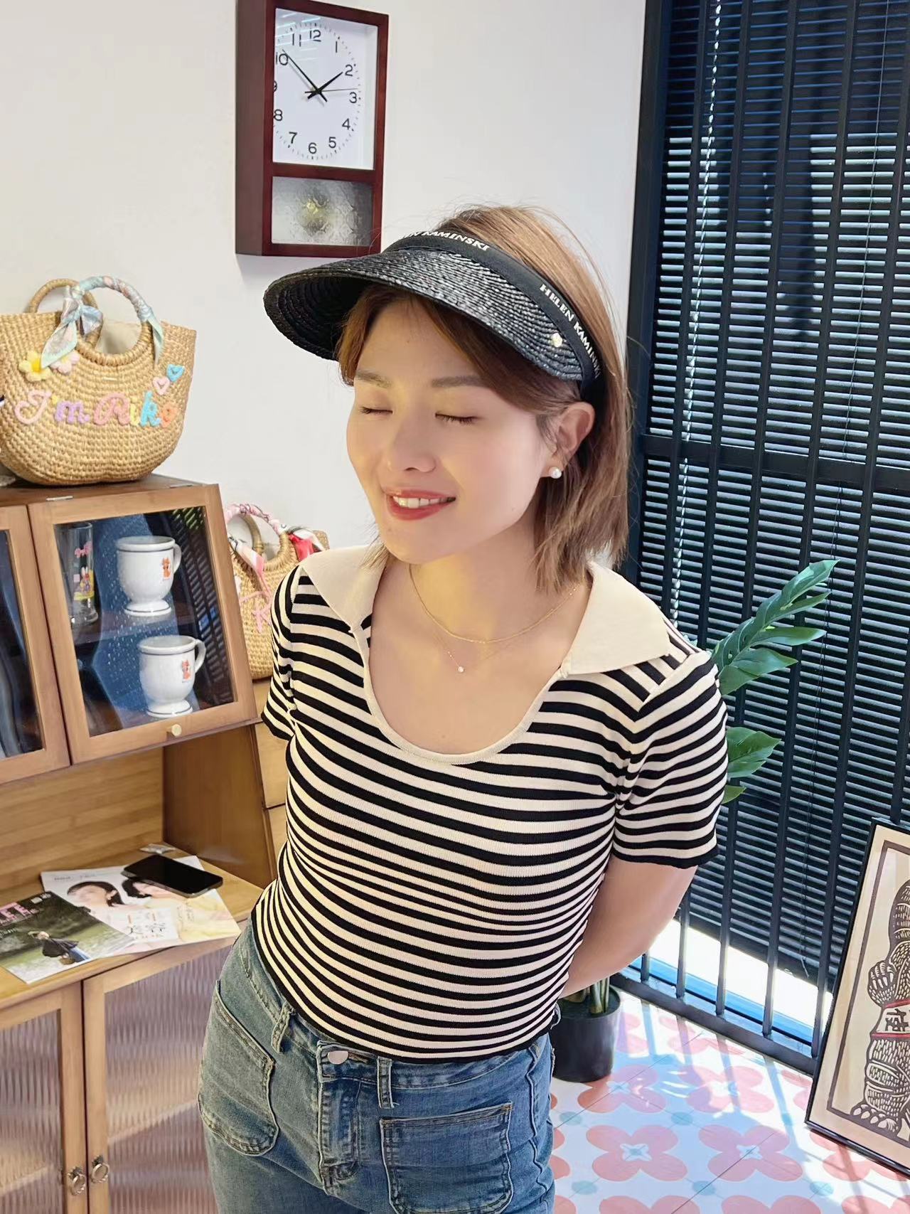 日本 HELEN KAMINSKI新款UPF50+防晒帽空顶草帽