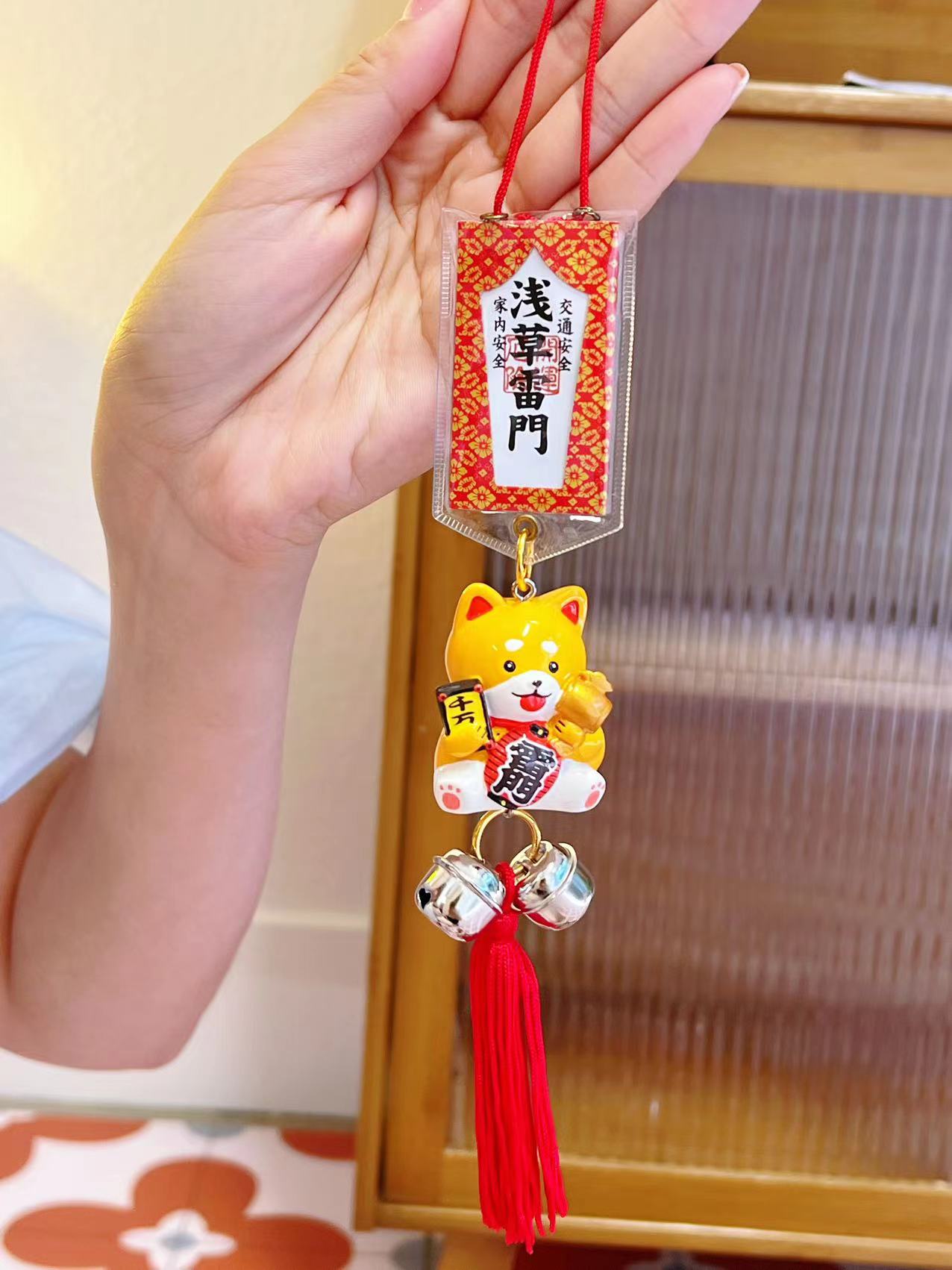 东京浅草寺御守Asakusa Jinja Japanese Omamori for Safety 车挂件保平安 柴犬款
