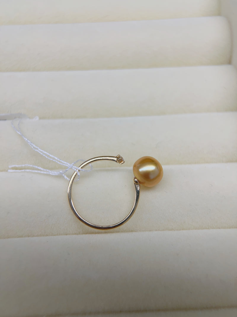 #rz278，7.5mm小金珠戒指 18K指圈#11（约51mm）