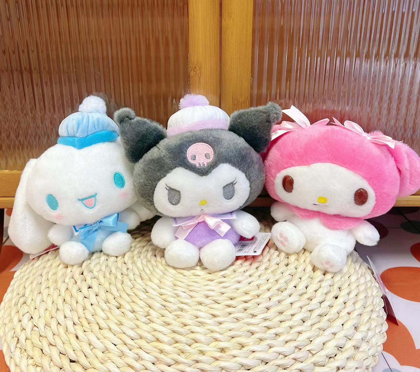 日本 SANRIO 三丽鸥 粉色蝴蝶结解压玩偶公仔 约H14.5cmxW12cmx9cm