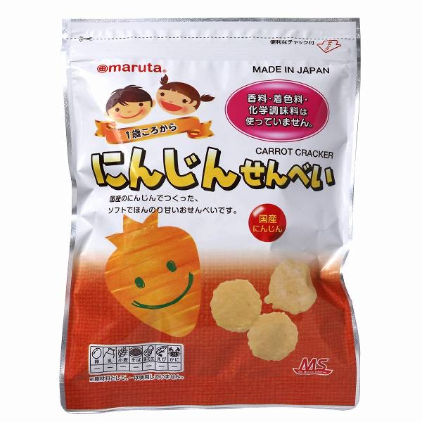 日本 maruta 宝宝儿童零食 胡萝卜仙贝30g  1岁+ （保质期2024.06.06）