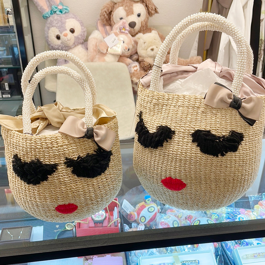 日本a-jolie编织包 睫毛款珍珠手提