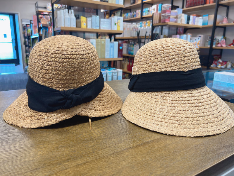 夏日成人可折叠防晒帽  大帽檐赫本风 拉菲草编织帽 头围可调节