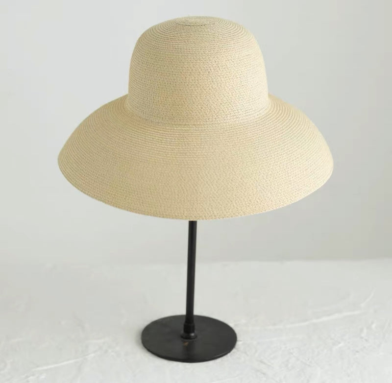 夏日成人可折叠防晒帽 法式大帽檐防晒帽 头围54-58cm 多色可选