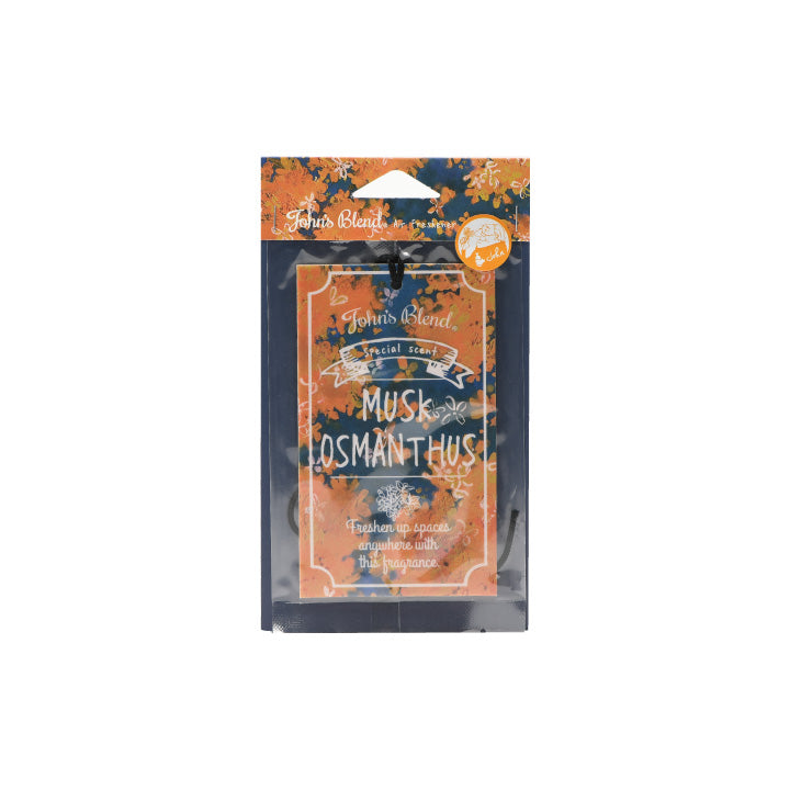 日本John's Blend 车内室内衣柜 空气清新 悬挂式香氛卡片 1枚入 金木犀限定香