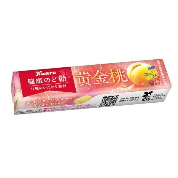 日本 Kanro 31种舒缓成分 健康润喉糖 黄金桃口味 11 粒（2026.02）