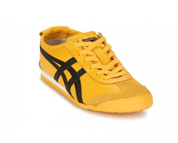 Tiger鬼冢虎 MEXICO 66 黄色黑线条【材质：牛皮革+牛剖皮革】