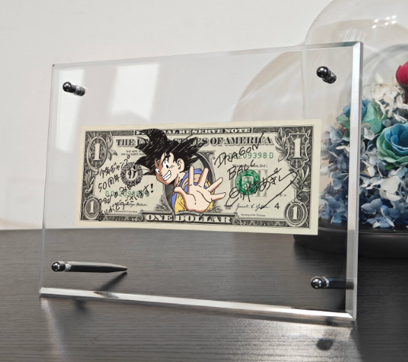 【Pre-order item, expected to arrive in the U.S. around mid-December.】Artwork鳥山明手稿龙珠小悟空装饰钱币（SIZE：120*30cm）