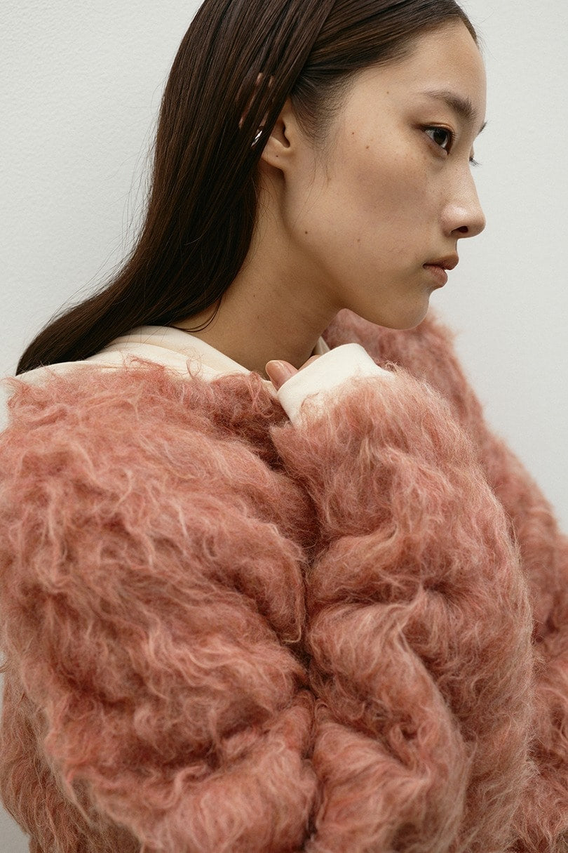 日本 STYLEMIXER 蓬松短款针织开衫 均码