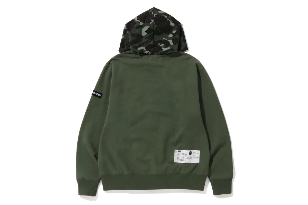 BAPE X UNDFTD 迷彩宽松拉链连帽衫 M码