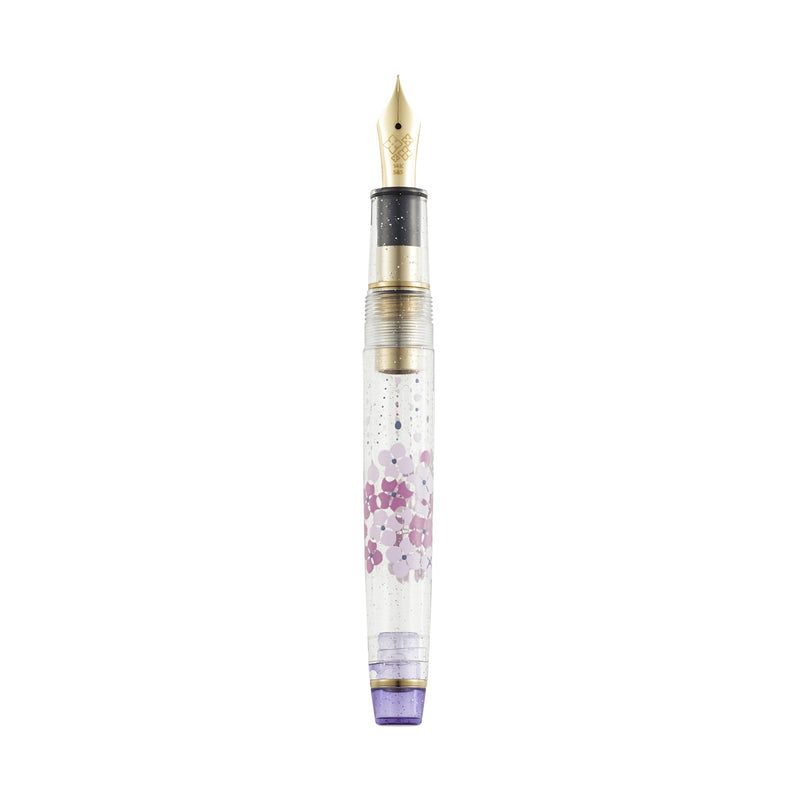日本ANCORA钢笔 期间限定 紫阳花钢笔套盒（笔尖14K，MF（中细字））