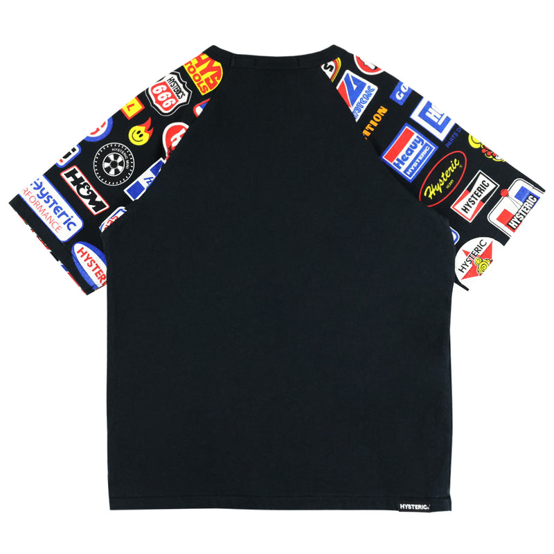 日本黑超 Hysteric Mini 儿童T恤 STATIONプリントラグラン半袖Tシャツ