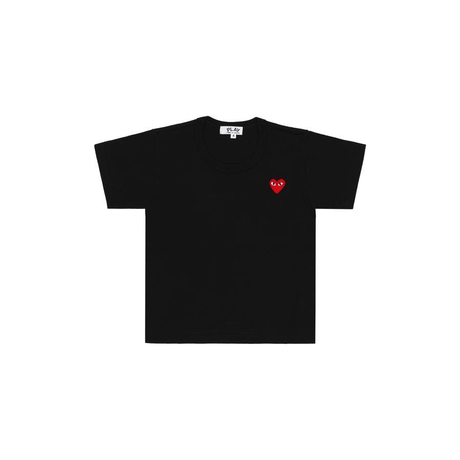 【0609ずみ】COMME des GARÇONS 川久保玲【PLAY儿童款】黑色红心T恤