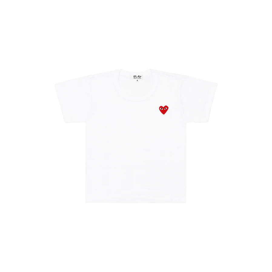 【0609ずみ】COMME des GARÇONS 川久保玲【PLAY儿童款】 基础款白色红心T恤