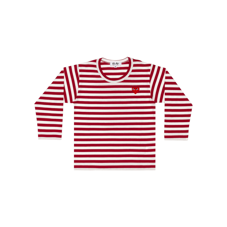 【0609ずみ】COMME des GARÇONS 川久保玲【PLAY儿童款】 红色 条纹