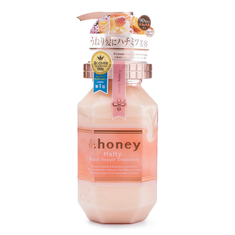 日本 &Honey 安蒂花子 VICREA &HONEY MELTY 新款保湿滋润 洗发水+护发素 440ml 蜂蜜玫瑰味
