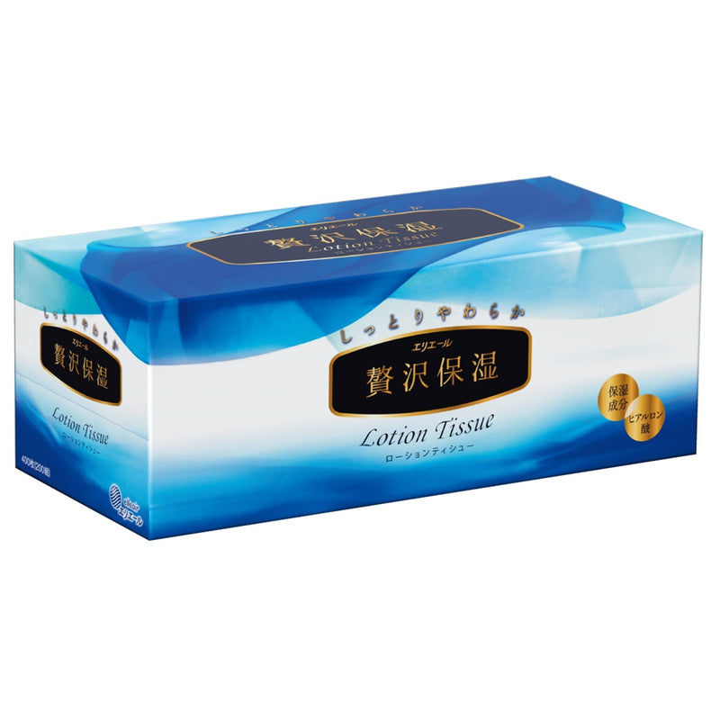 大王製紙Elleair LotionTissue 奢华保湿玻尿酸面纸 抽纸 日本保湿面纸销量第一