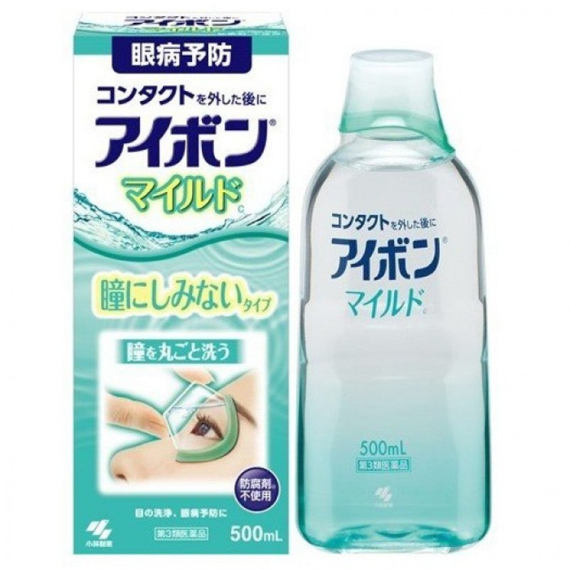 日本KOBAYASHI小林制药 洗眼液 绿色温和0度消除眼疲劳 500ml