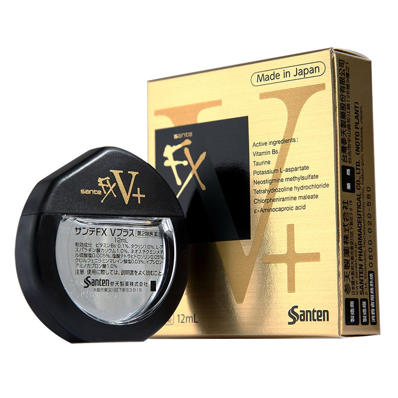 日本FX V+小金超凉舒缓去红血丝眼药水 滴眼液12ml （2026.10）