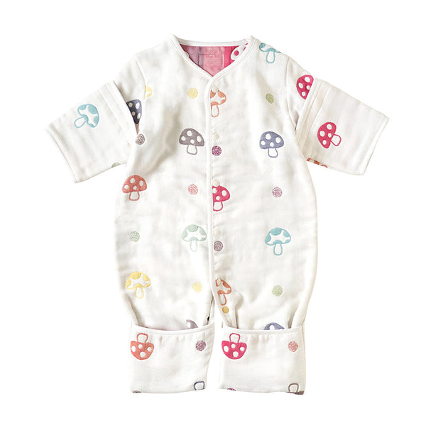 日本Hoppetta champignon 蘑菇睡袋 防踢被 纱质婴儿服/小童服 3-7岁