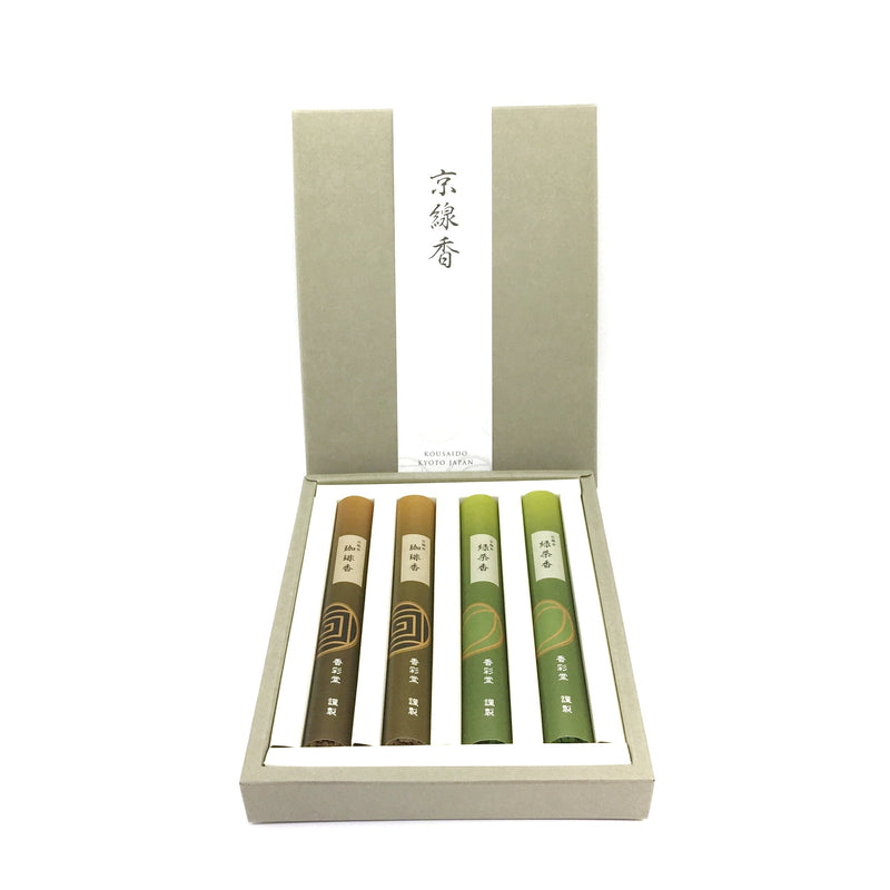 日本 香采堂進物ギフト 京线香 緑茶·珈琲(各2束x2种入)