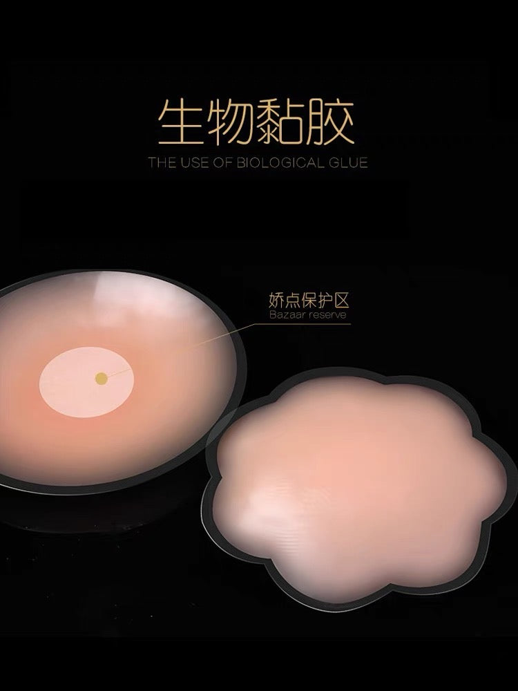 【Riko‘s Fashion accessories】硅胶制乳贴 隐形胸贴 一对装 圆形
