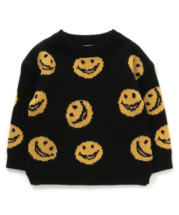 日本 BREEZE 童装 儿童笑脸图案毛衣