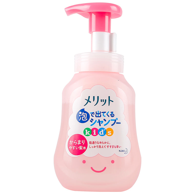 日本KAO花王 Merit儿童无硅油泡沫洗发水 温和蜜桃香/原香 300ml