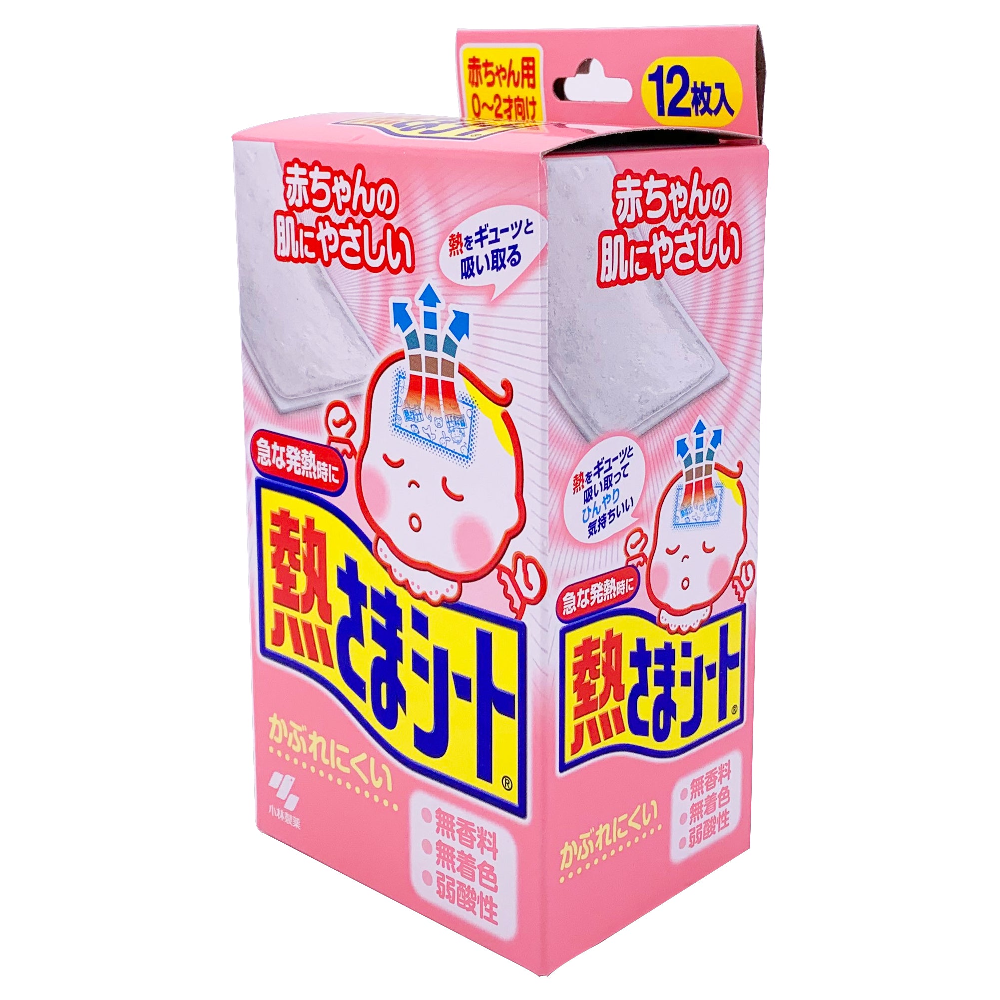 日本KOBAYASHI小林制药 退热贴/退烧贴 0-2岁婴幼儿用（12枚入）