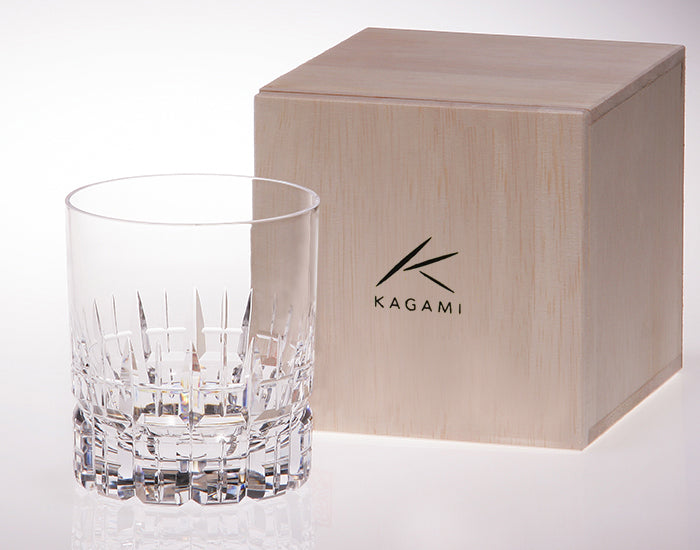 KAGAMI 江户切子 水晶玻璃 威士忌酒杯T429-642 370ml