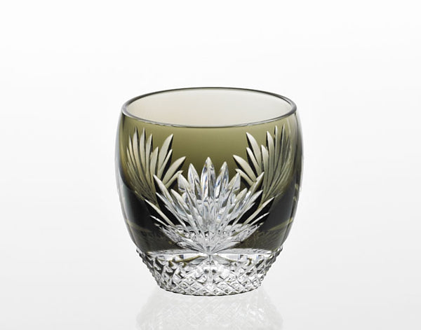KAGAMI 江户切子 冷酒杯240ml ＜月下美人＞ T727-2763BLK 带木头盒