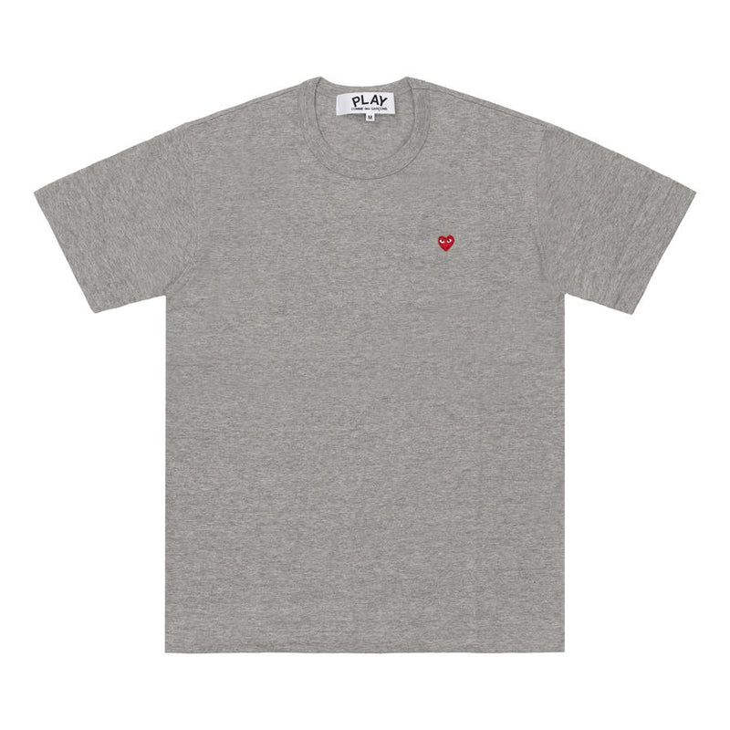 【PLAY 男士】PLAYT恤 灰色小心 PLAY COMME DES GARÇONS T-SHIRT WITH SMALL RED HEART (TOP GREY) 男士