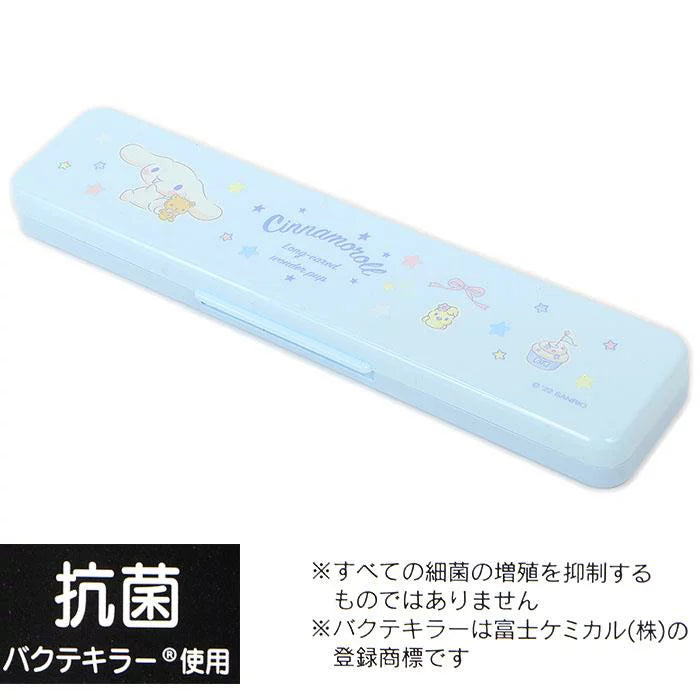 日本 SANRIO 三丽鸥 Cinnamoroll 儿童 抗菌静音便携餐具套装 筷子+勺子套装