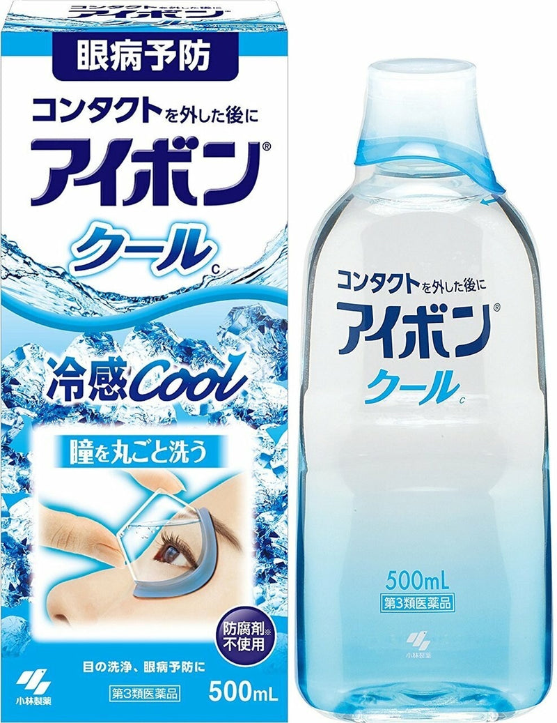 日本KOBAYASHI小林制药 洗眼液 浅蓝色超爽快 缓解眼干、眼痒、眼模糊去红血丝有异物感等 500ml