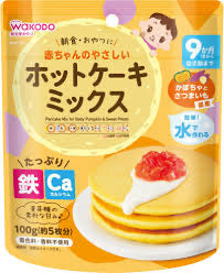 日本WAKODO和光堂宝宝婴幼儿儿童有机辅食蒸蛋糕松饼粉100g (9月+ )