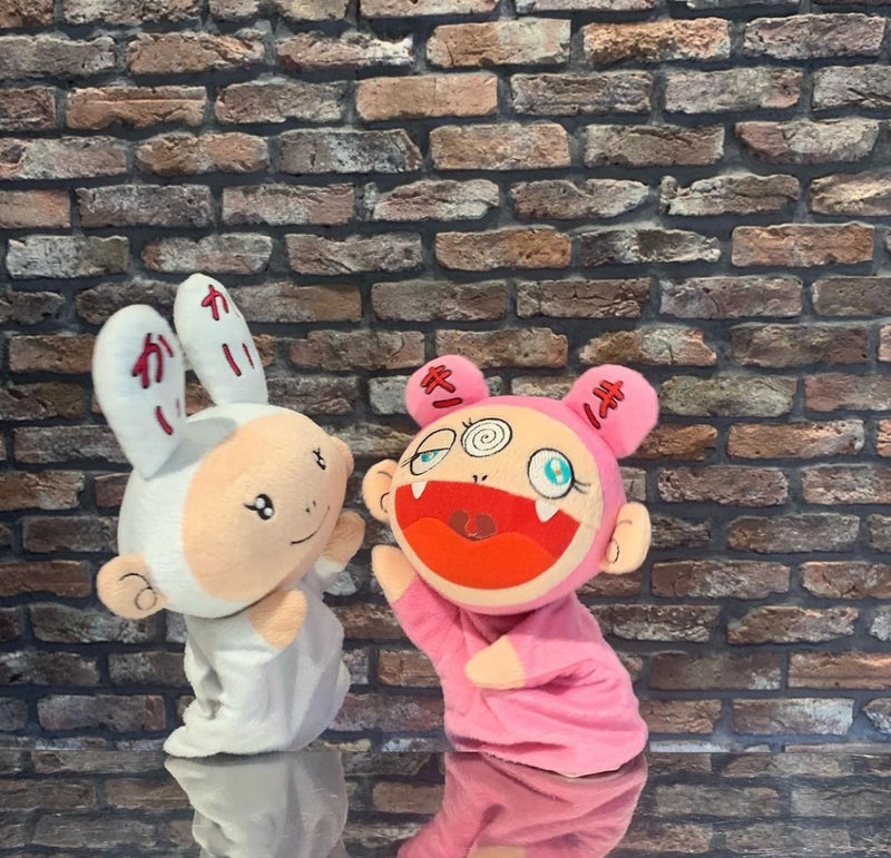 村上隆 Takashi Murakami 熊猫公仔 手套玩偶 粉色KiKi 白色KaiKai