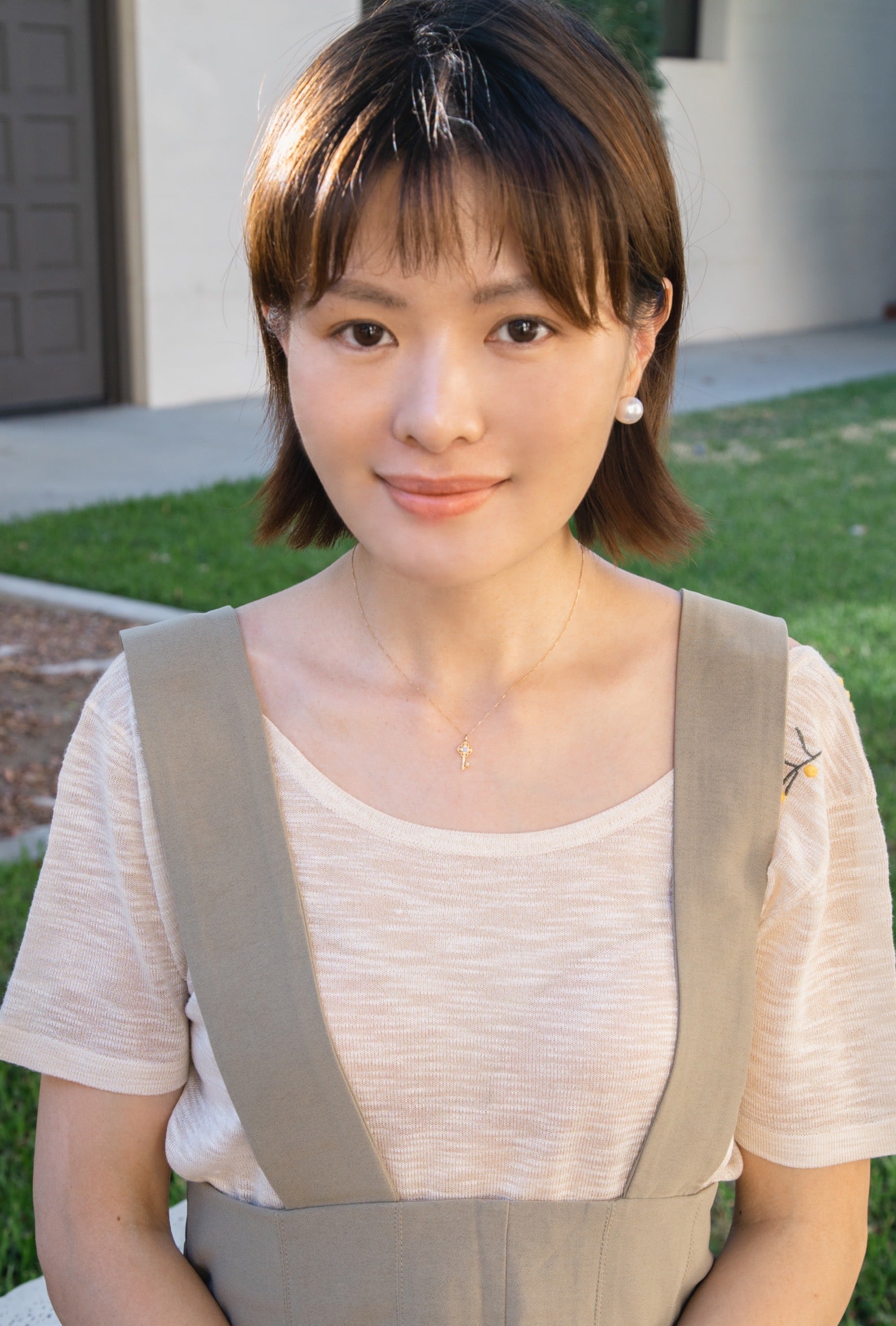 #RZ106， agete工厂款蛋白石小钥匙项链 K14