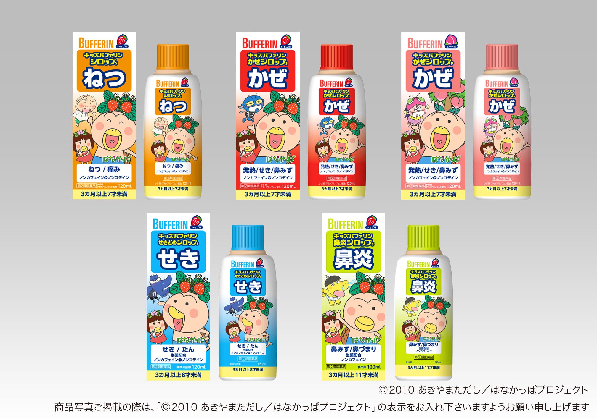 日本狮王LION 儿童百服宁BUFFERIN 糖浆 止痛/感冒/头痛/止咳/退烧/化痰 适合年龄3个月～7岁 120ml