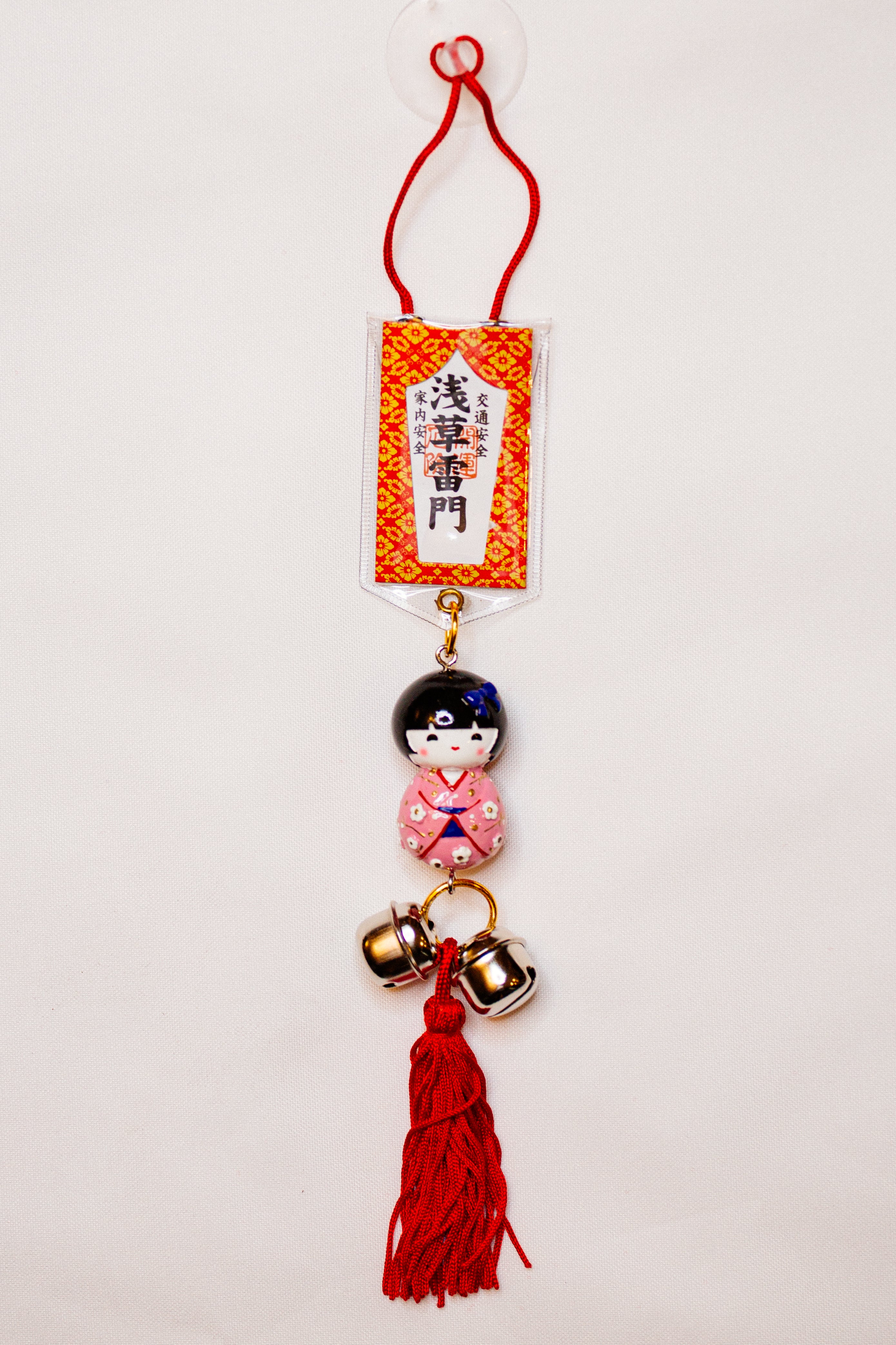 东京浅草寺御守  平安御守车挂件 和服女孩