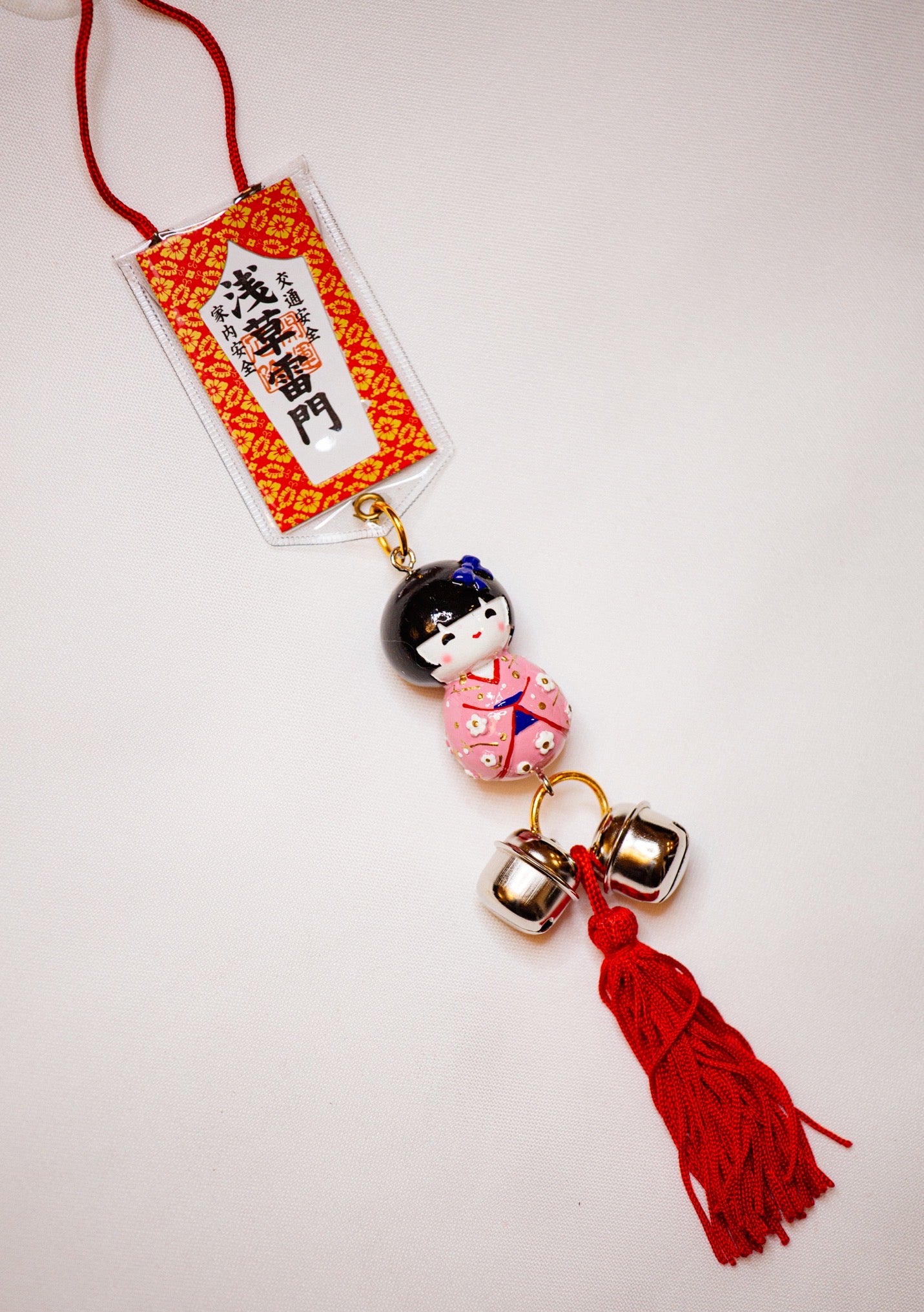 东京浅草寺御守  平安御守车挂件 和服女孩