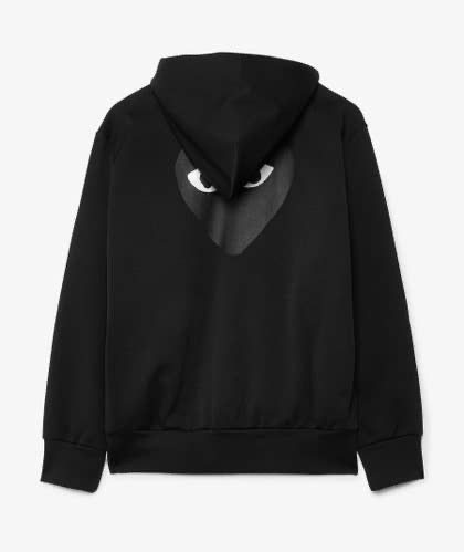 【PLAY男士】PLAY COMME DES GARÇONS HOODED SWEATSHIRT WITH BIG HEART (BLACK) / PLAY黑色卫衣（胸前小心+后背大心）