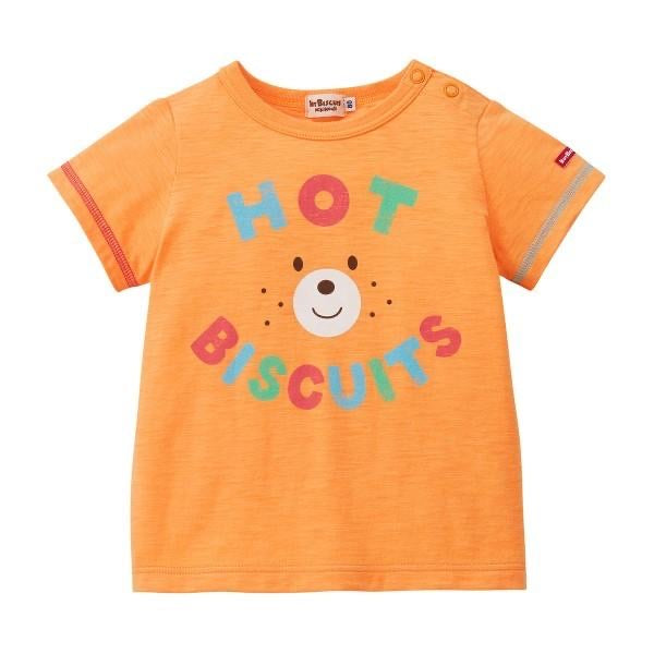 MIKIHOUSE 夏季新款童装  hot biscuits 缤纷彩色字母T恤 橙色