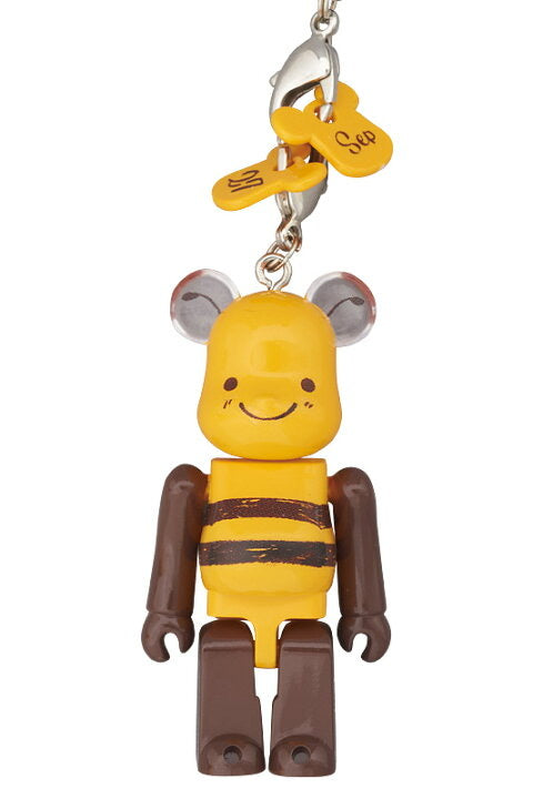 Happy BE@RBRICK 蜜蜂积木熊钥匙扣挂件 BEARBRICK
