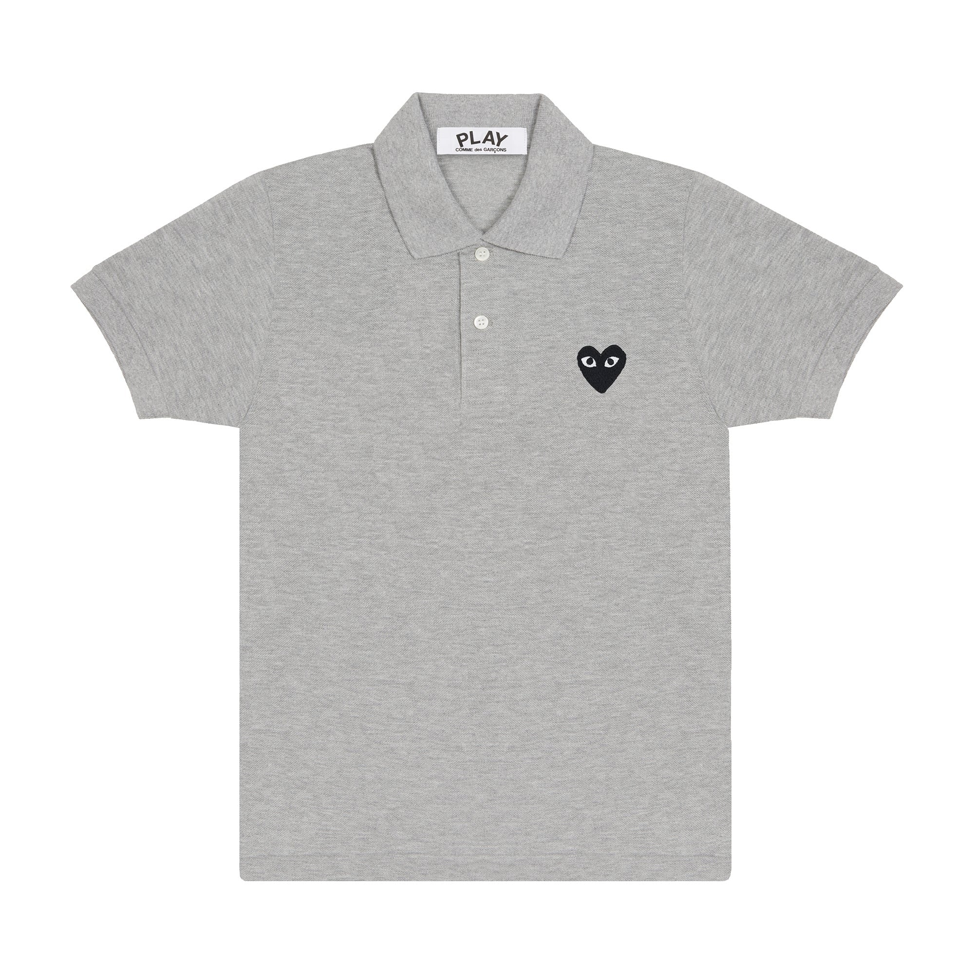 【0609ずみ】COMME des GARÇONS 川久保玲【PLAY男士款】  POLO衫 灰色黑心