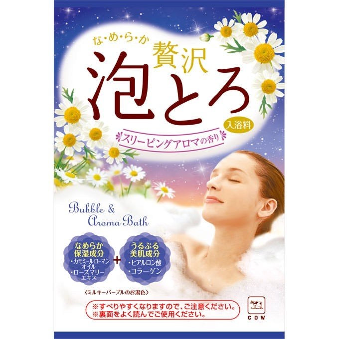 日本Cow 牛乳石碱共进社 胶原美肌浓密泡泡入浴剂 30g 玫瑰/洋甘菊