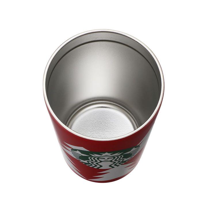 日本星巴克 圣诞限定 假日不锈钢 Logo 杯红色杯子 355ml