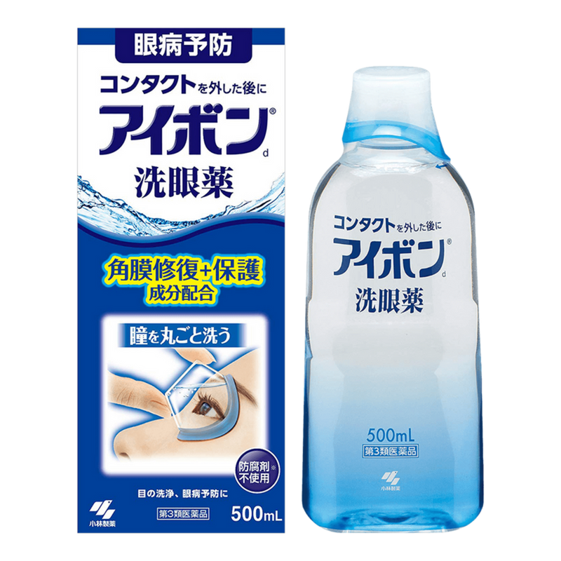 日本KOBAYASHI小林制药 洗眼液 蓝色 角膜修复保护 500ml