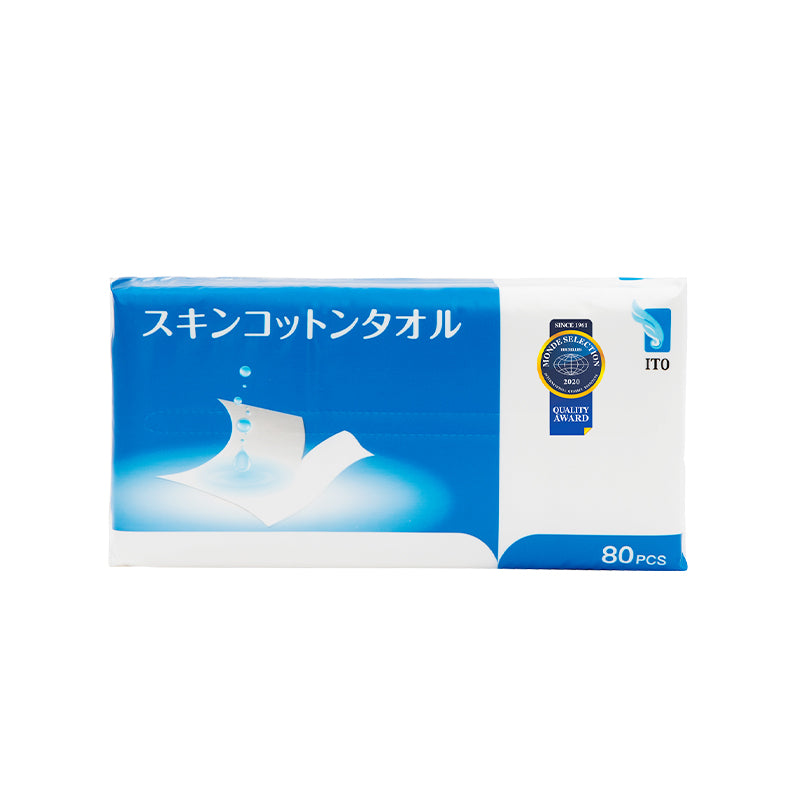 日本ITO 纯棉洗脸巾 珍珠棉柔巾 卸妆 抽拉式洁面巾 80张